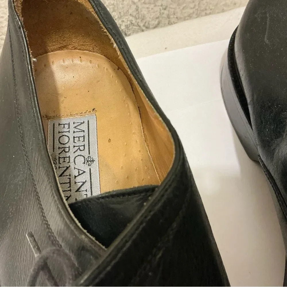 Mercanti Fiorentini Black Leather Oxfords